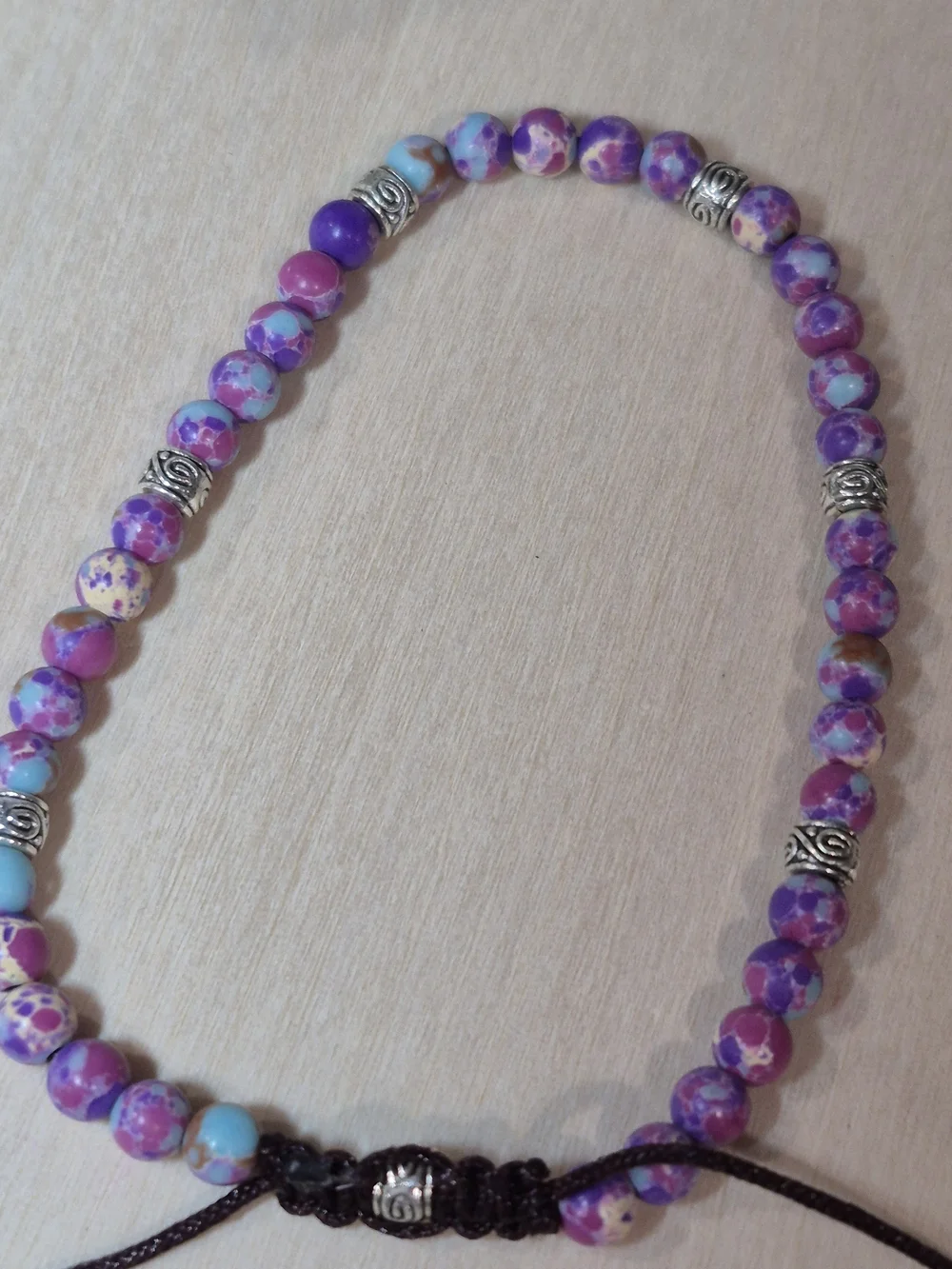 💜💜NEW💜💜 PRETTY!! Natural Galaxy Sea Sediment Stone Adjustable Bracelet